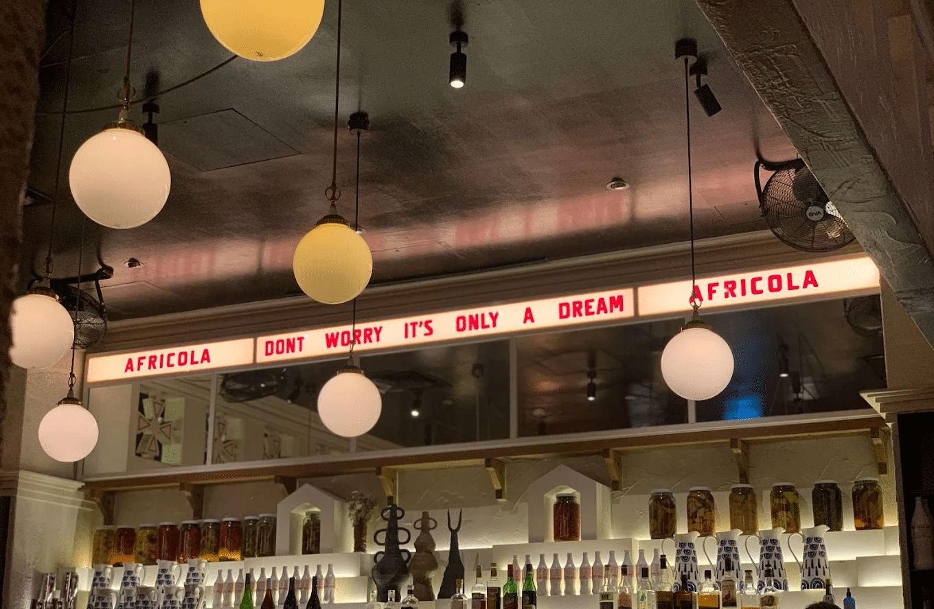 Bar with numerous alcohol bottles