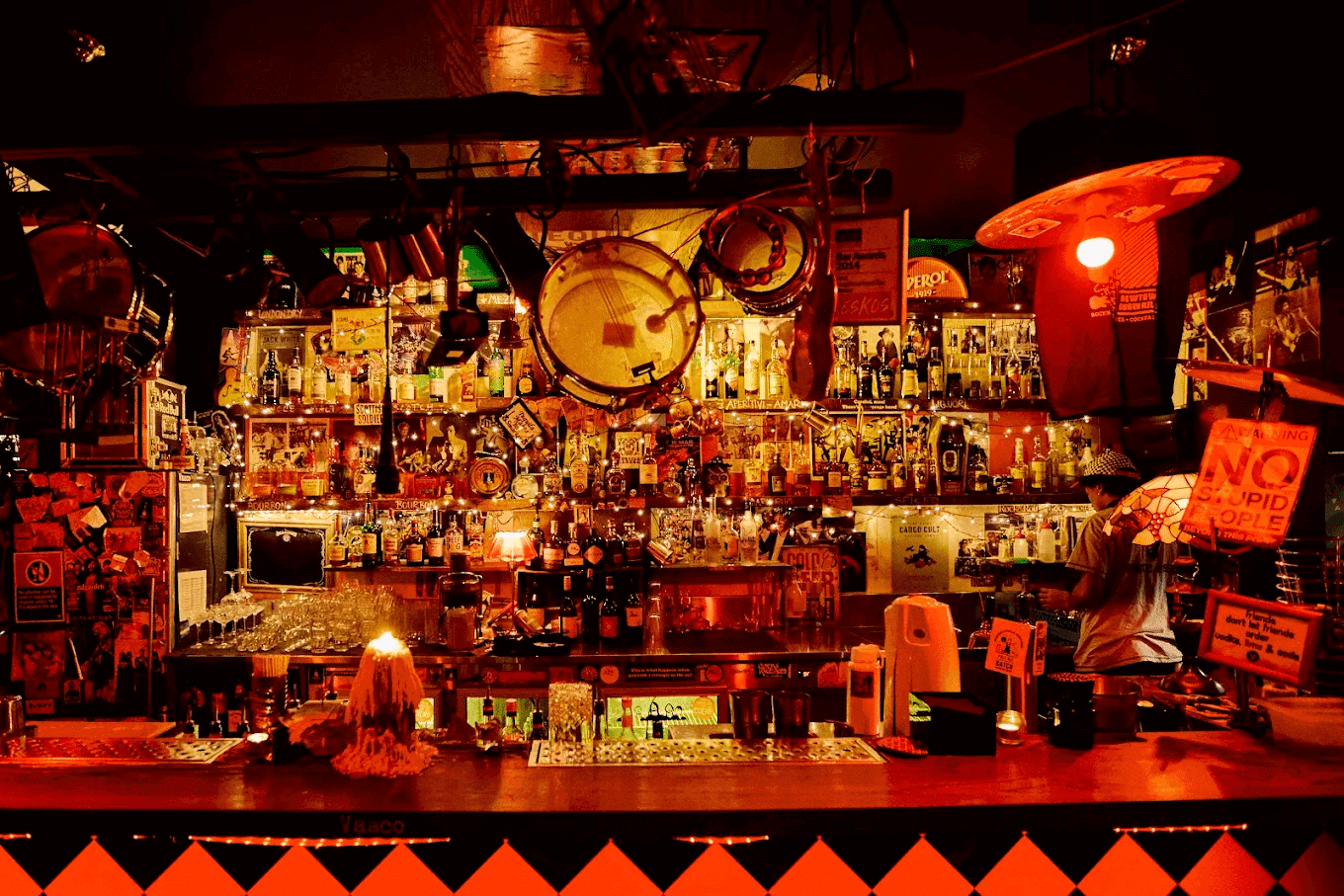 Bar with various items in Surry Hills, Sydney