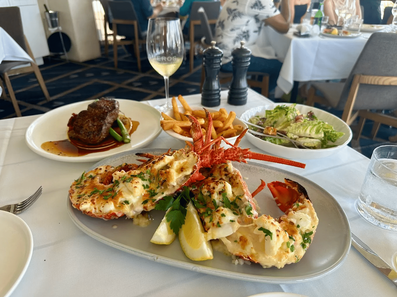 Plate of gourmet food at Gold Coast restaurant