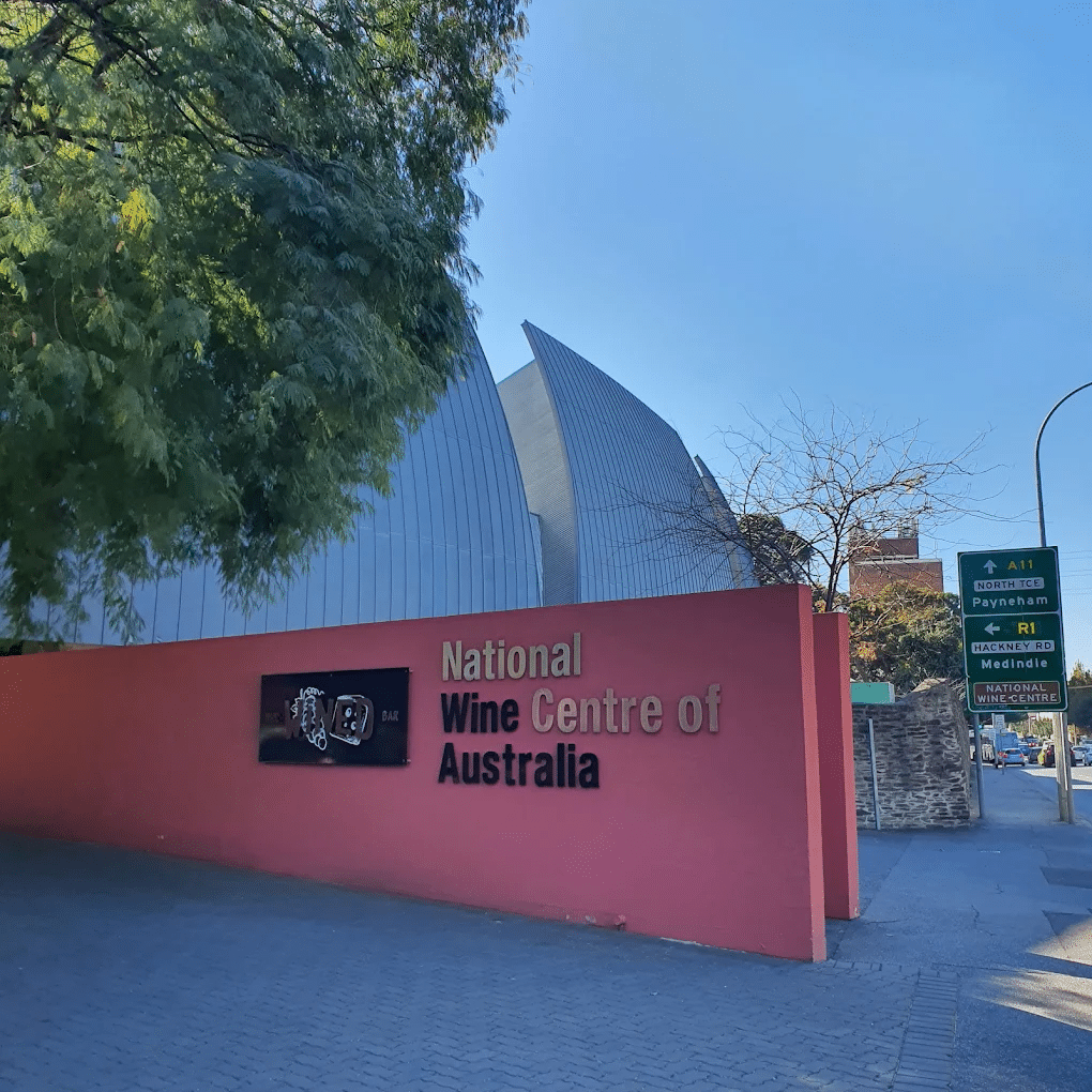 Sign for the national wine centre of australia in adelaide