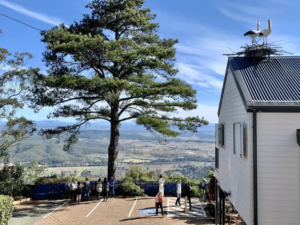 students on a school trip outside a building on the gold coast