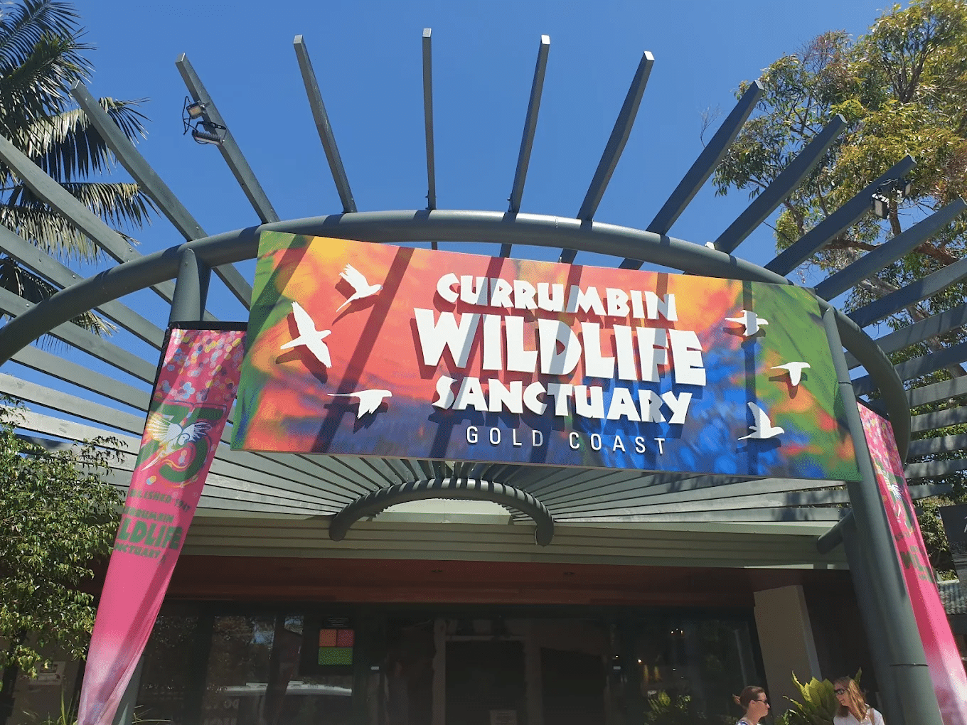 Wildlife sanctuary sign in Gold Coast city