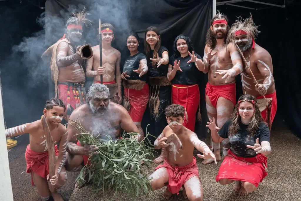 A group of students on a school excursion at Sunshine Coast