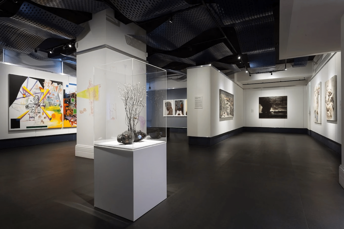 Art gallery room in Bayside Melbourne with various artworks on display