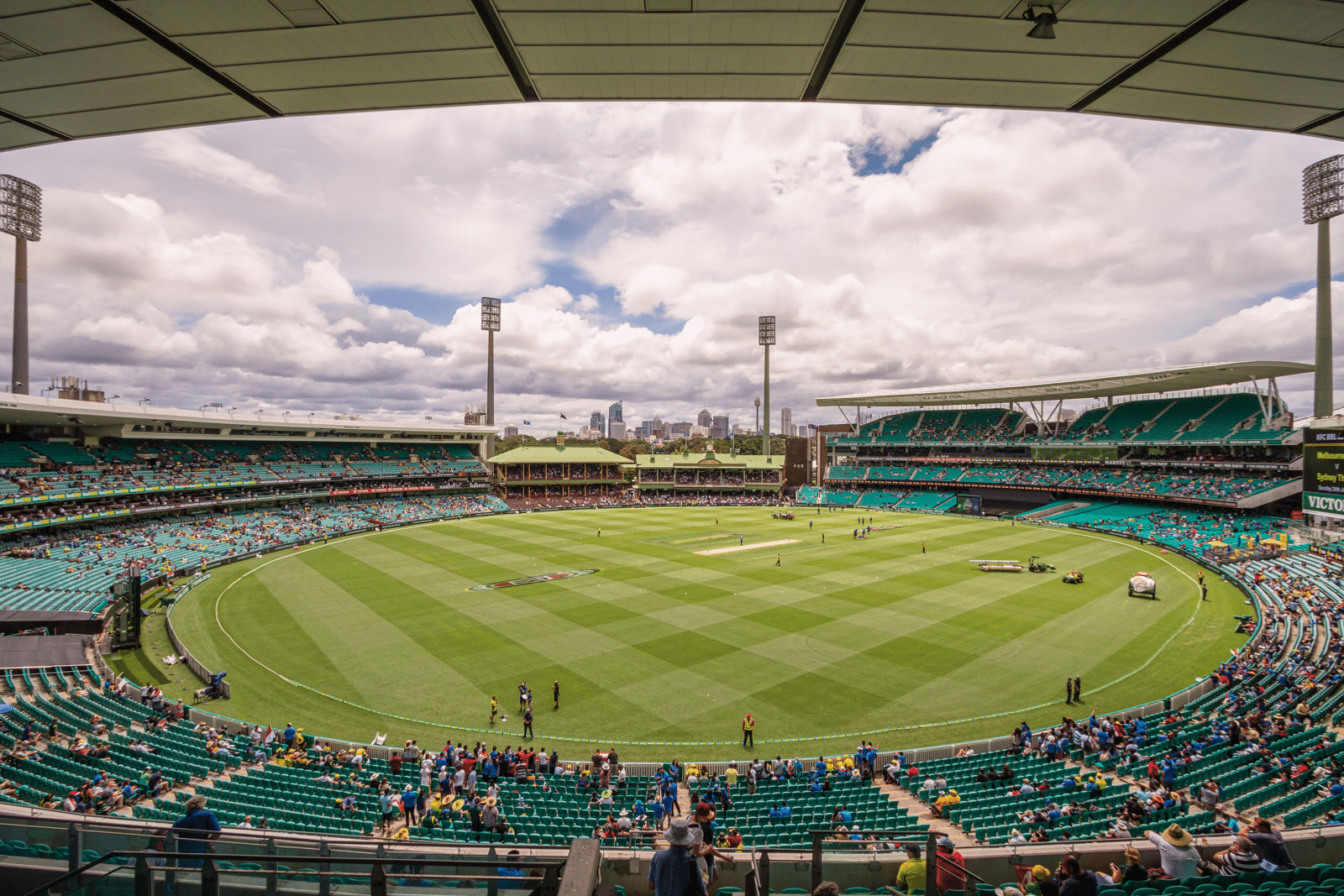 Baseball stadium in Sydney with green field