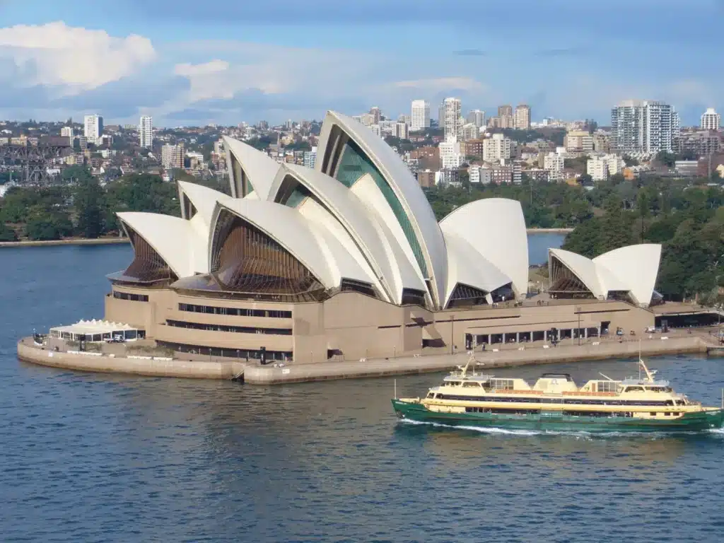 Boat near a music venue in Sydney waterway