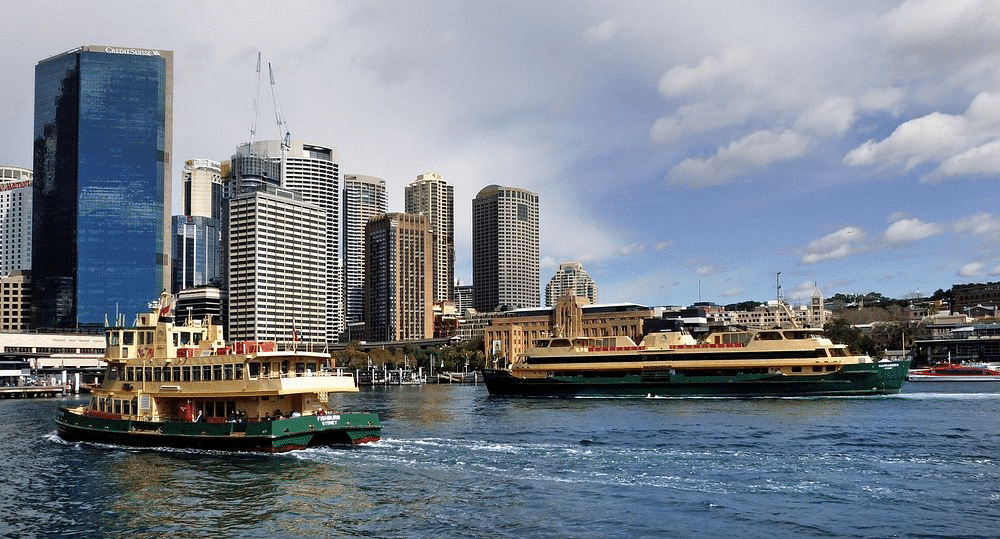 Boats sailing on Sydney Harbour