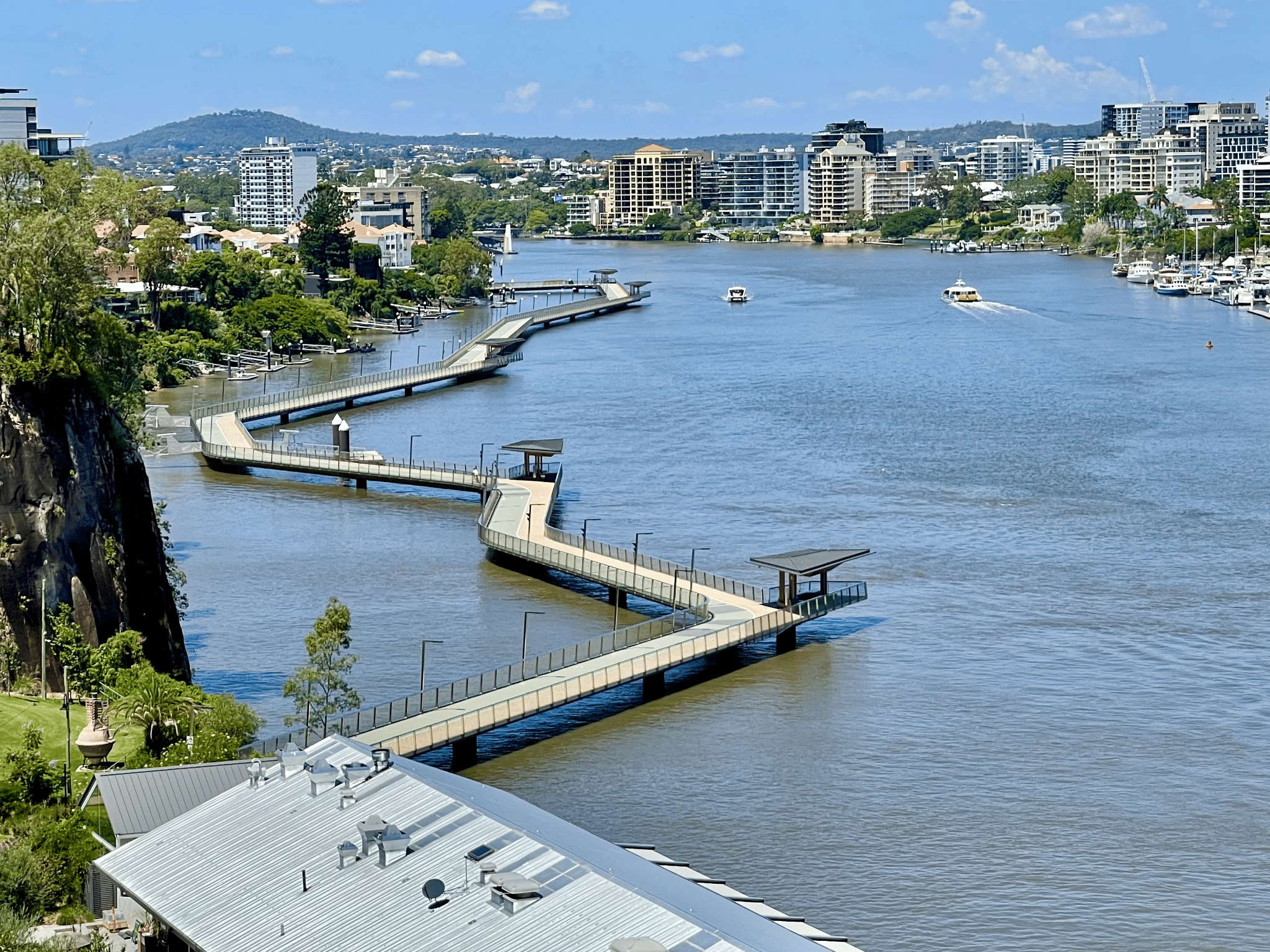 Brisbane river view with bridge