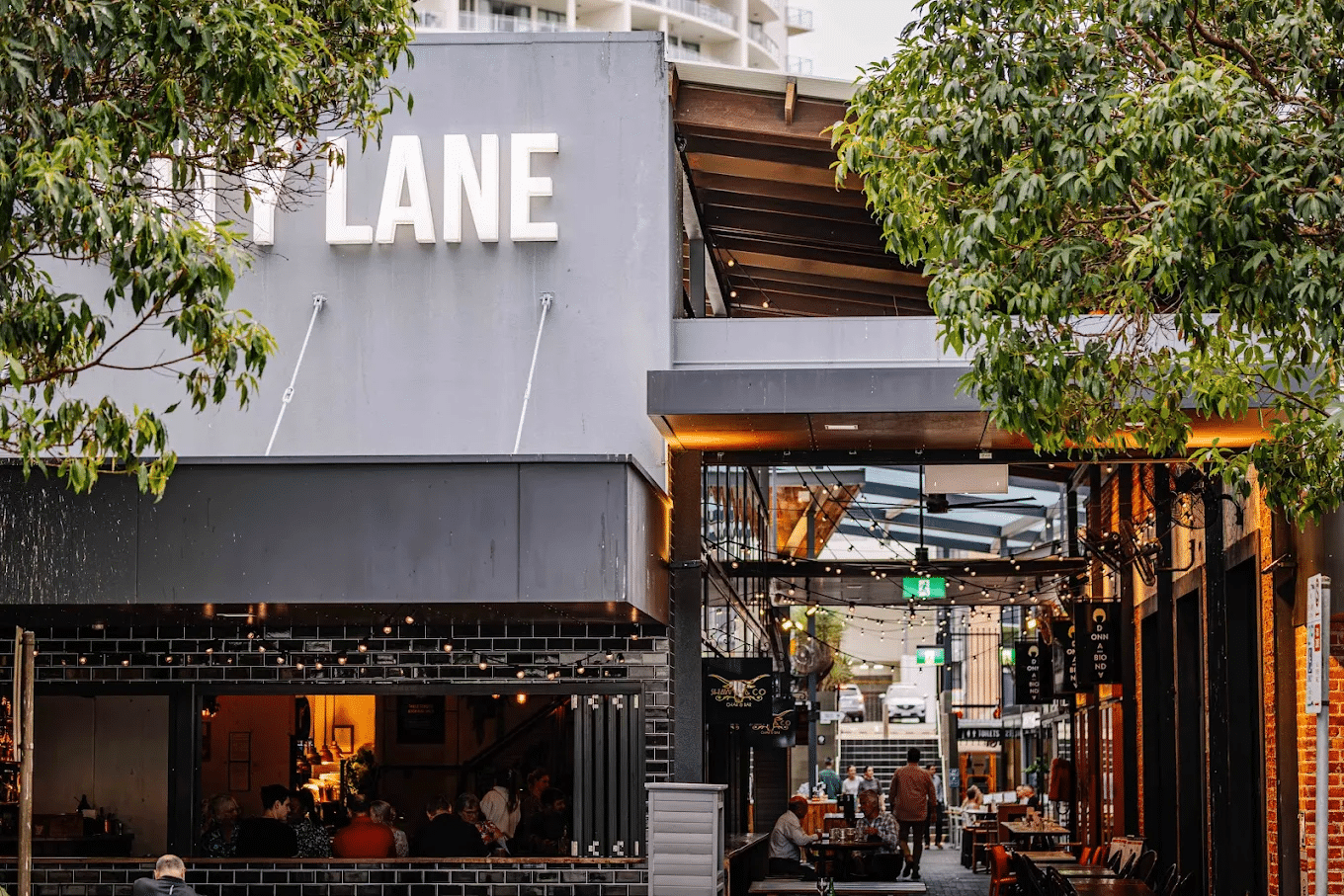 Building sign 'lane' in Townsville food tour blog
