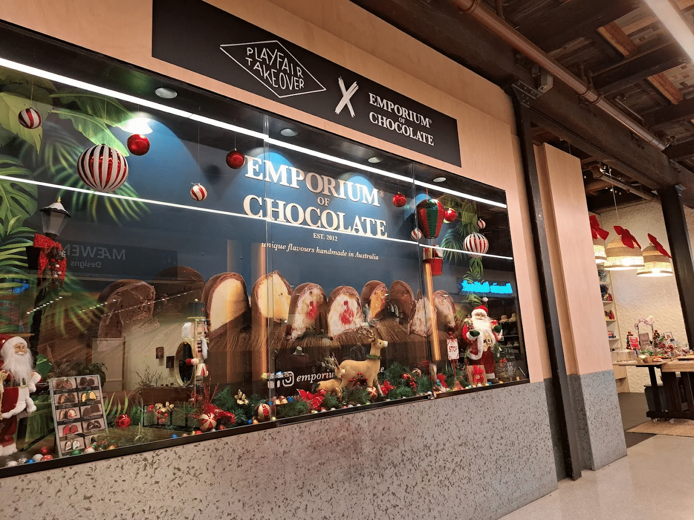 Chocolate shop window display in Sydney