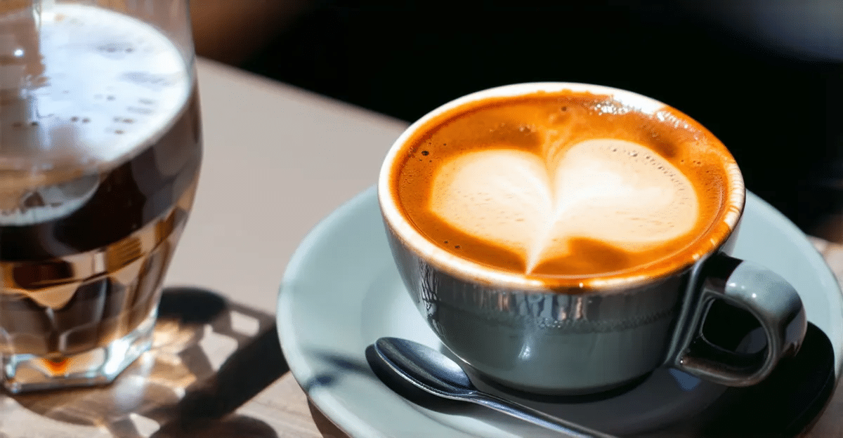 Coffee and beer on a table in Perth