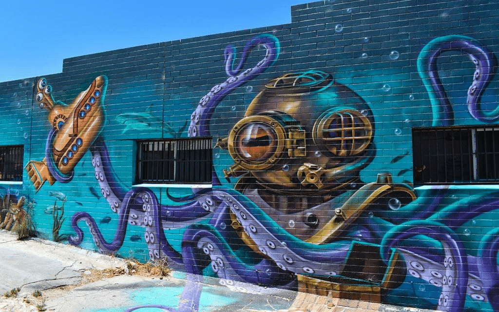 Colorful mural on Perth building