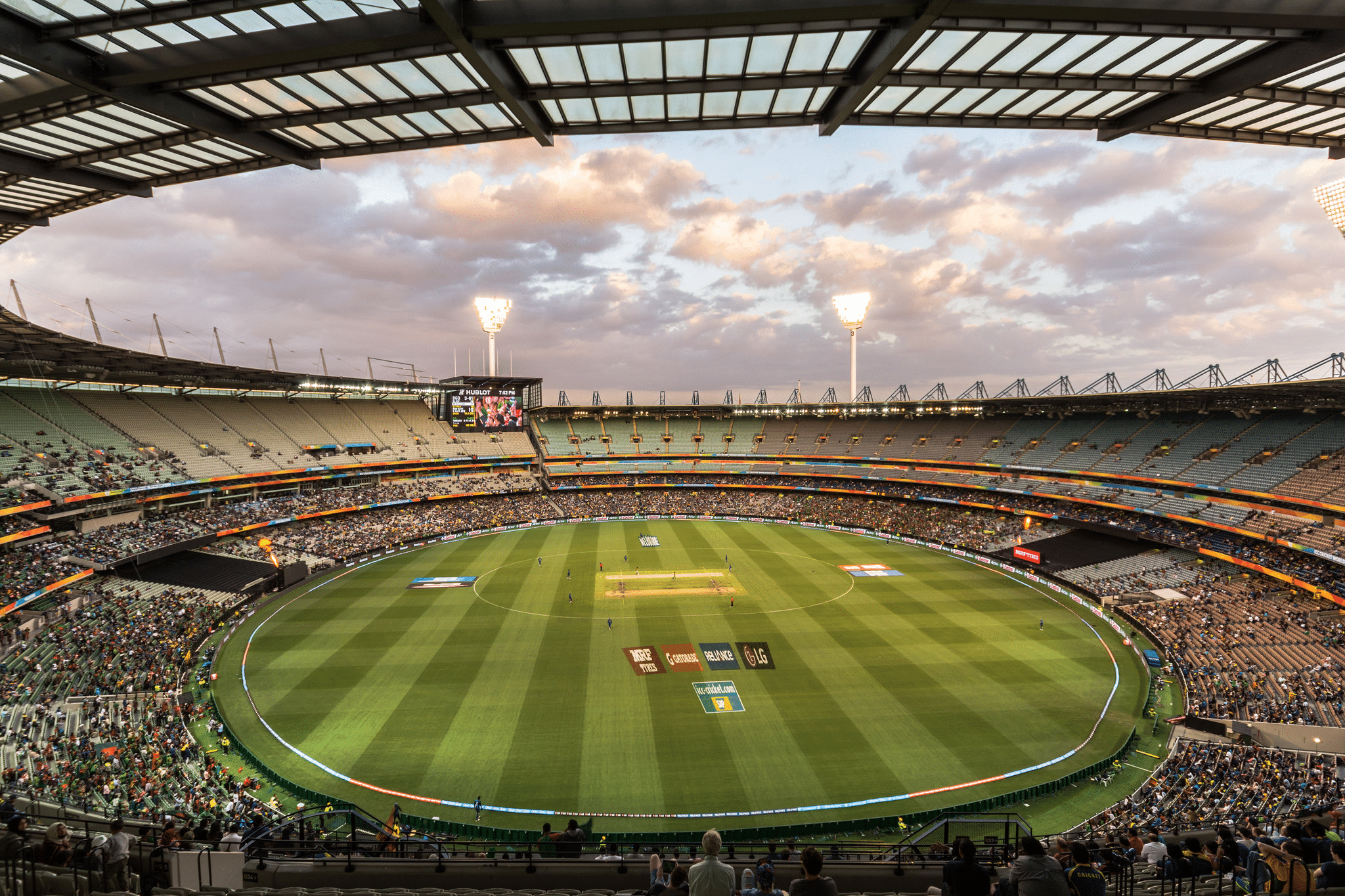 Crowded stadium at a popular event in Melbourne