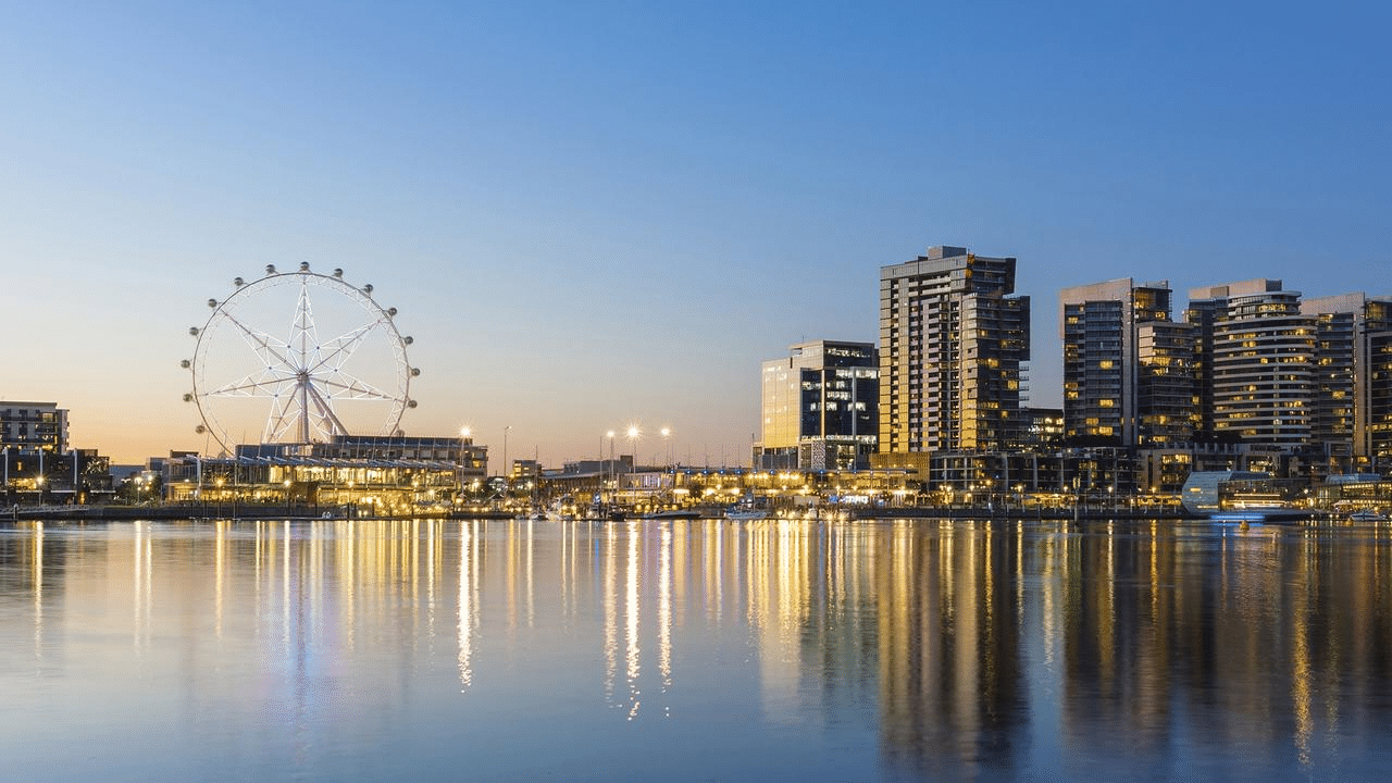 Ferris wheel in Melbourne cityscape for seniors activities