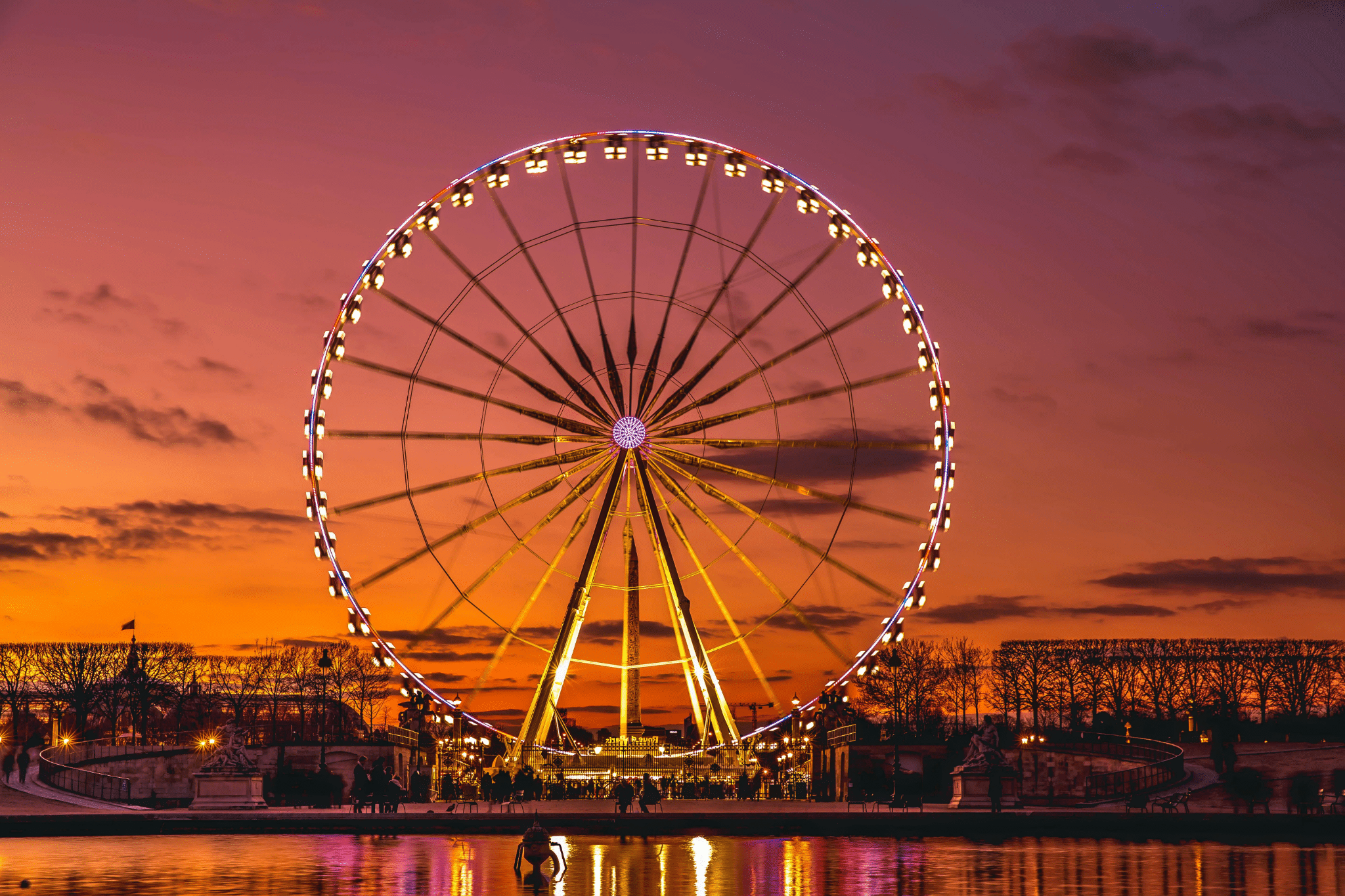 Ferris wheel over water at Brisbane school excursion site