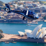 Helicopter flying above sydney opera house luxury experience