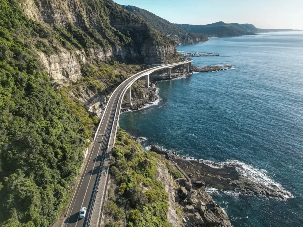 Highway along coast in wollongong