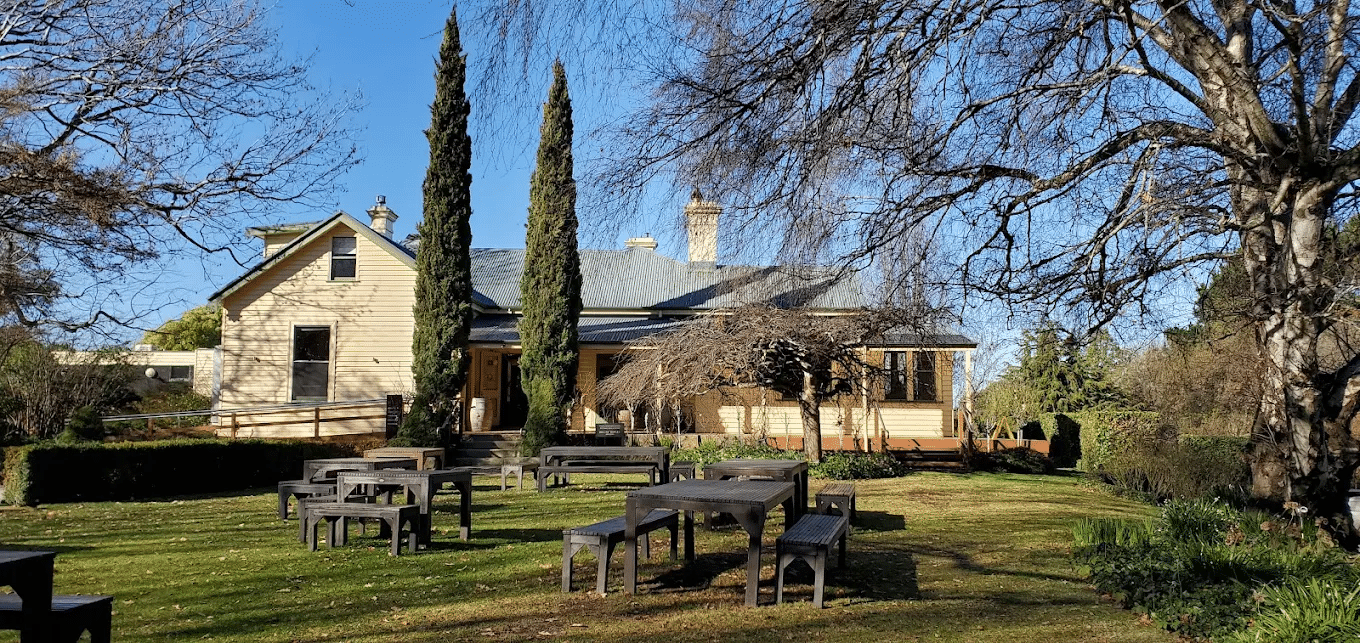 House surrounded by trees in Launceston wine tour
