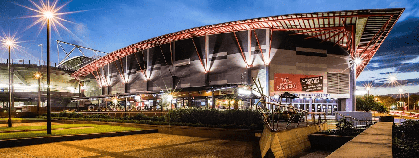 Illawarra Brewery at night in Wollongong