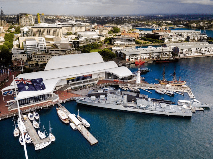Marina aerial view in Sydney for seniors outings