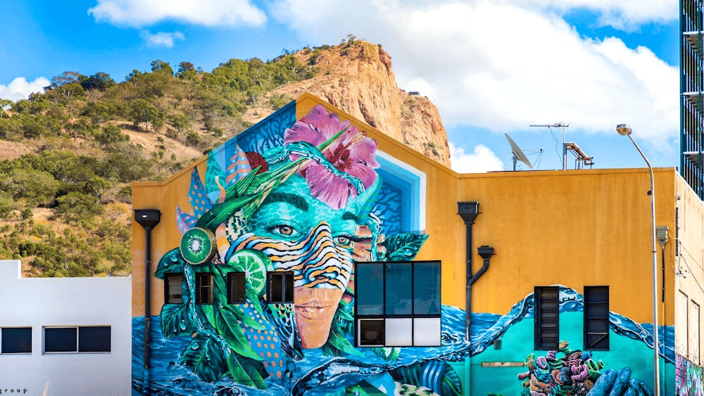 Mural on building in Townsville