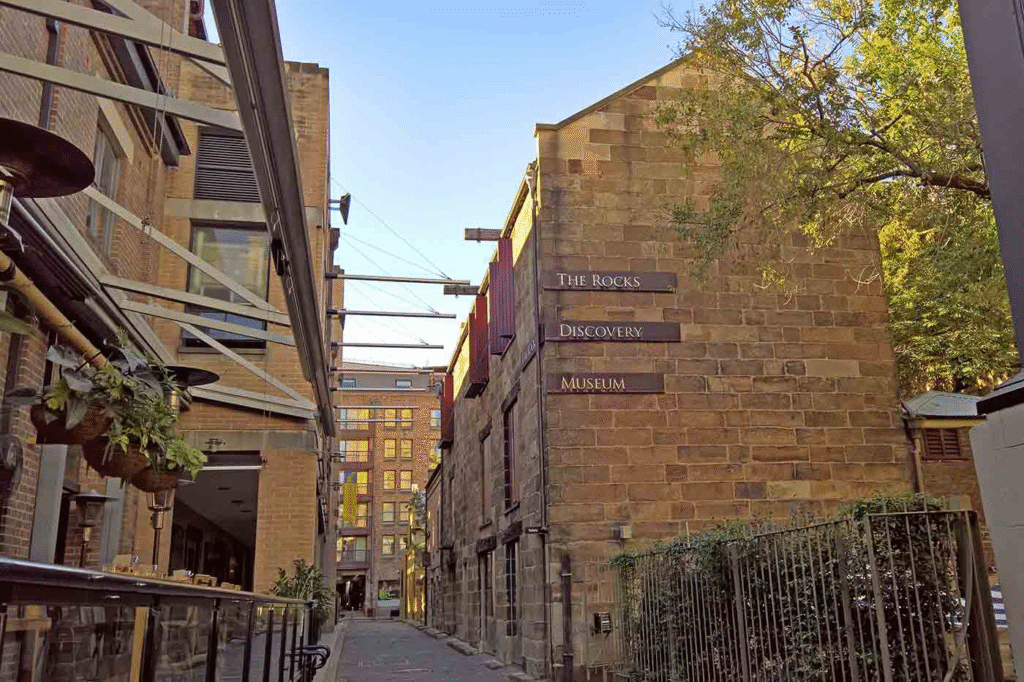 Narrow street with brick building in Sydney