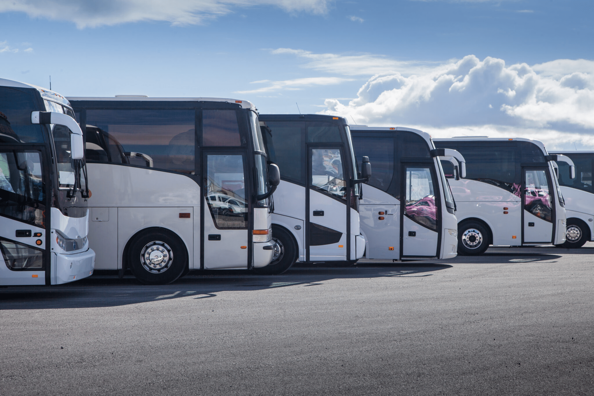 Parked buses for hire in Brisbane travel guide