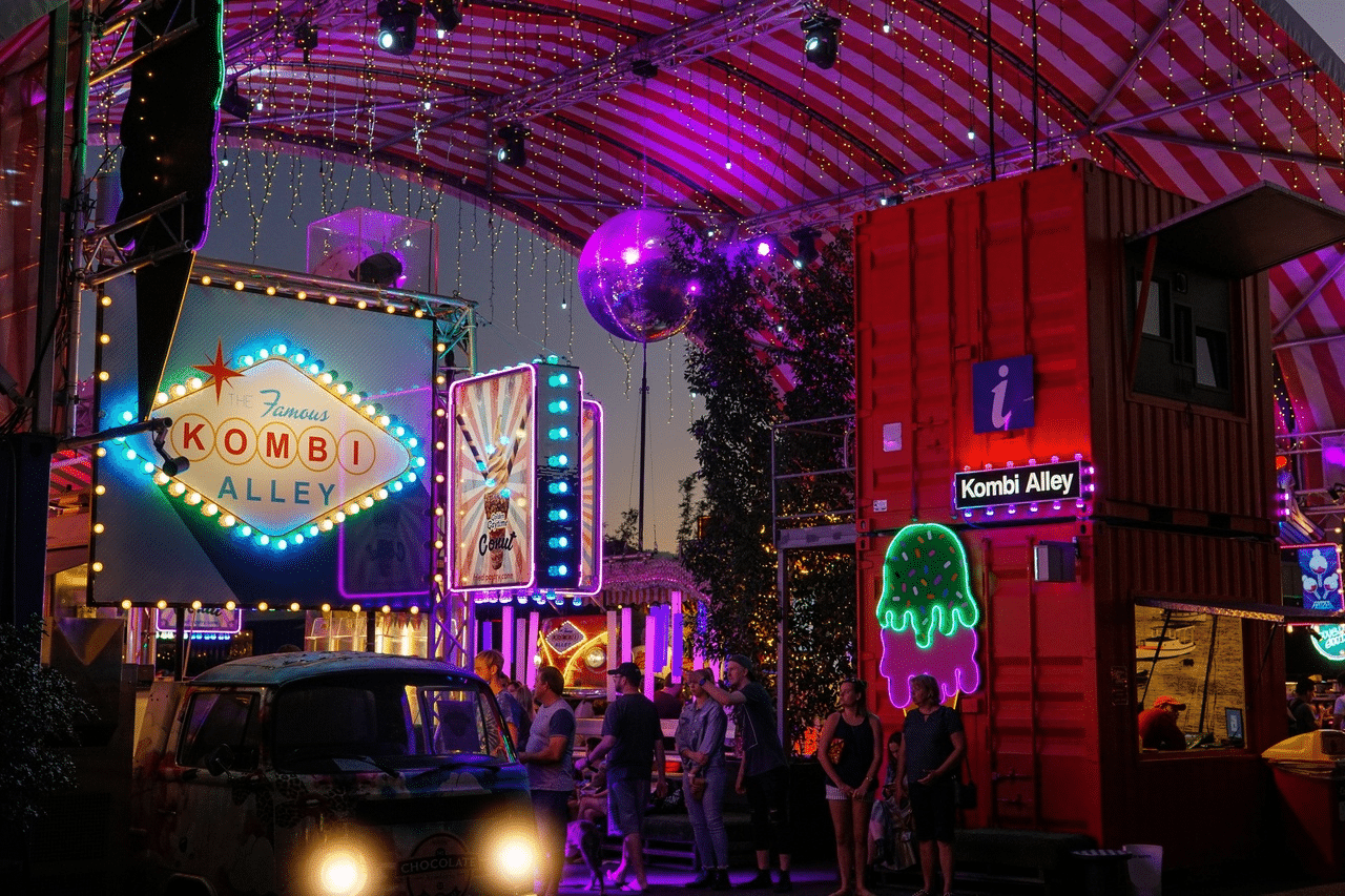 People enjoying nightlife activities in Brisbane
