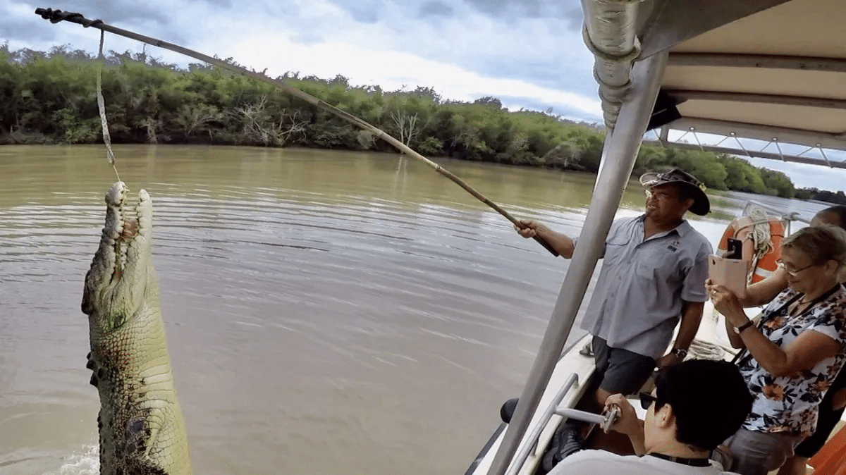 People fishing on a boat in Darwin
