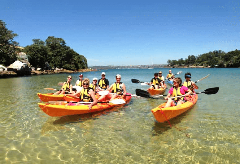 People kayaking in Manly beach