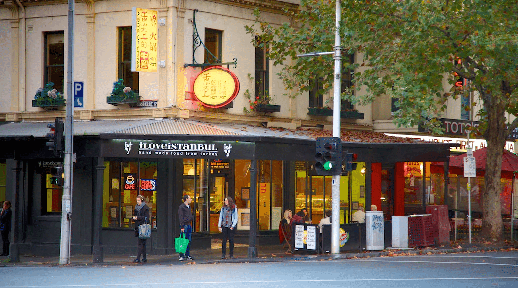 People outside a building on a Melbourne food tour