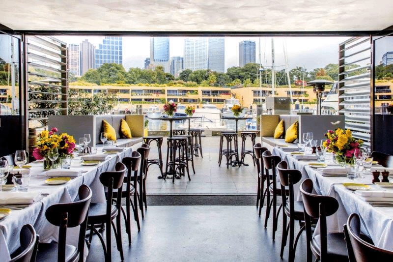 Restaurant with city view in Sydney