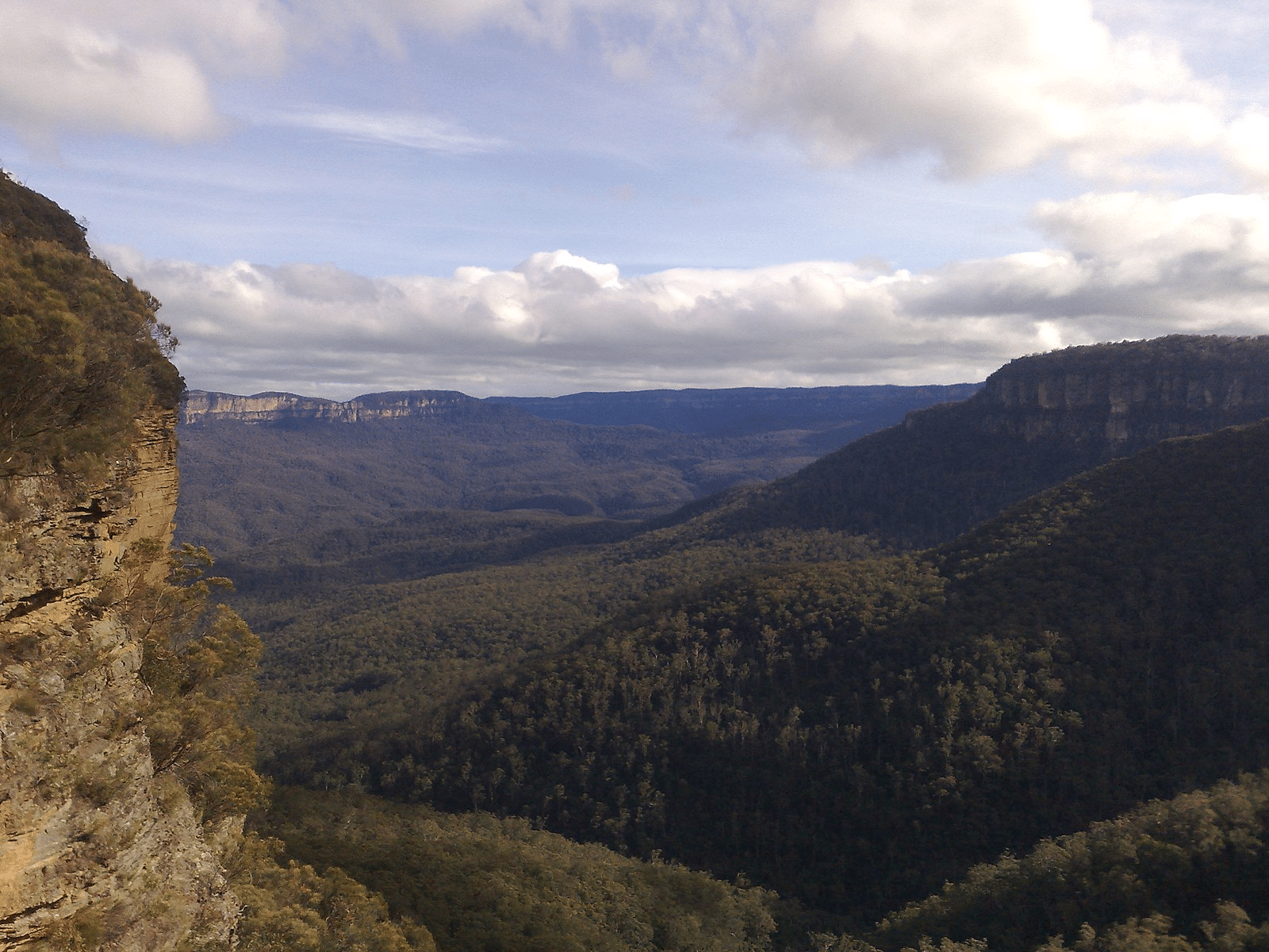 Scenic valley with mountain in Sydney eco tour