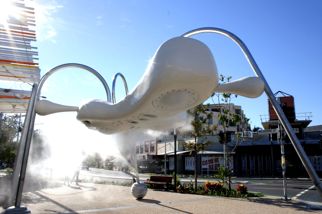 Street water feature in Brisbane