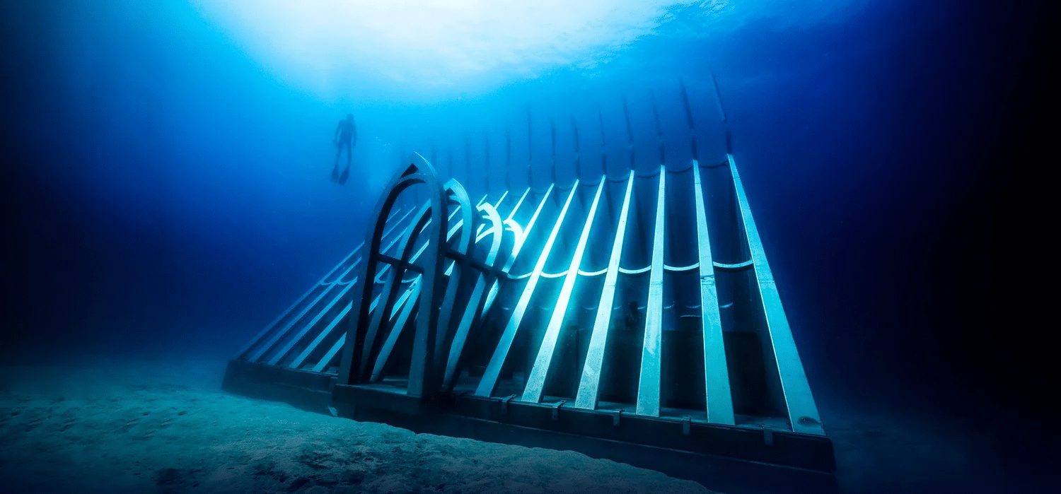 Underwater metal structure in Townsville